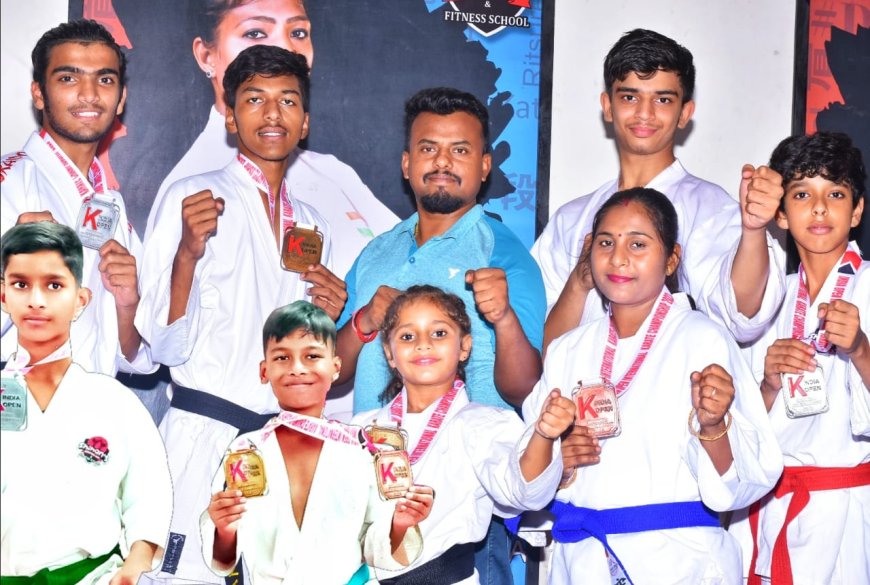Kota got 9 medals in international karate
