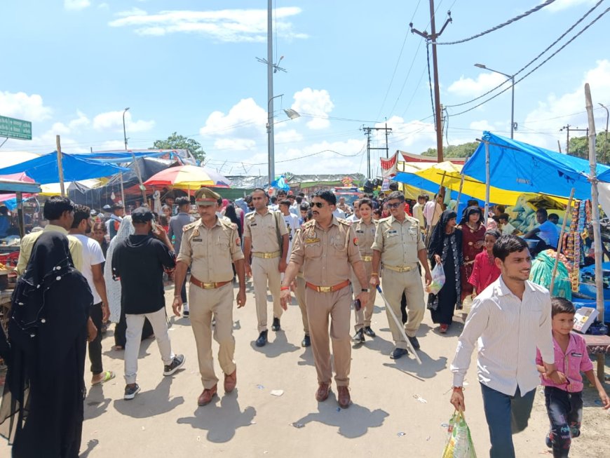 दिलावरपुर मेला पहुंचकर प्रभारी निरीक्षक ने लिया सुरक्षा व्यवस्था का जायजा