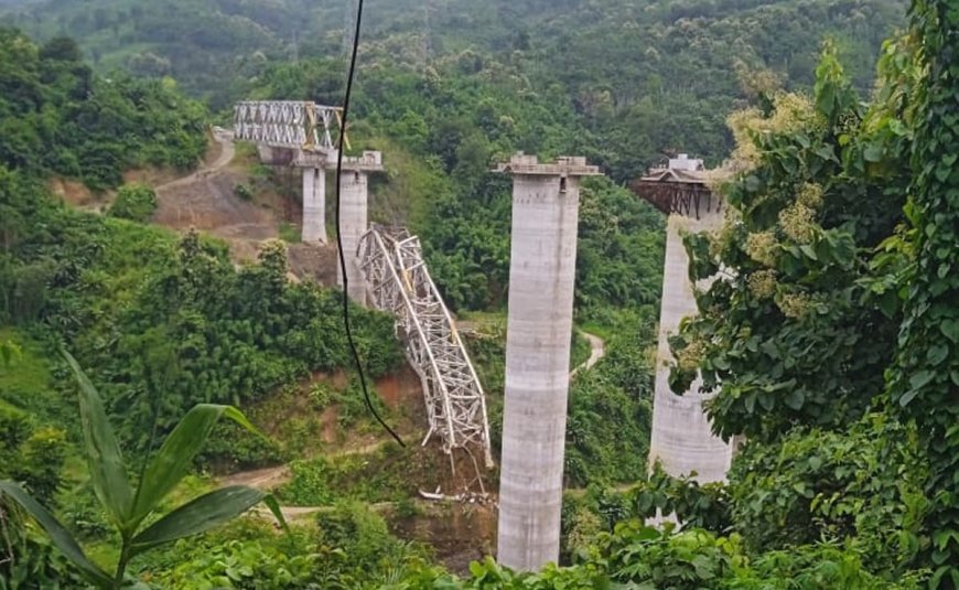 मिजोरम में निर्माणाधीन रेलवे पुल ढहने से 17 लोगों की मौत