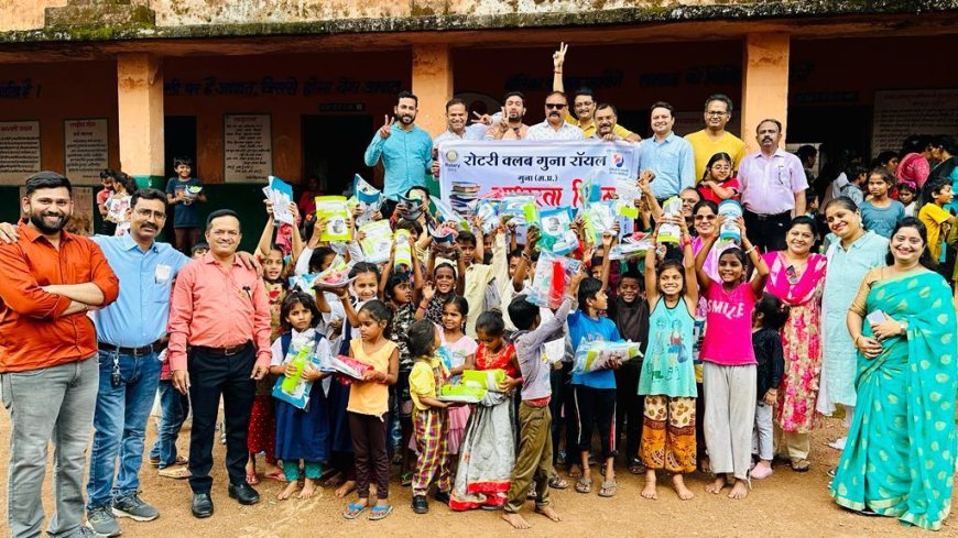 रोटरी क्लब गुना रायल द्वारा विश्व साक्षरता दिवस पर रोटरी डिस्ट्रिक्ट पैन प्रोजेक्ट में लिटरेसी डे पर एक कार्यक्रम हुआ