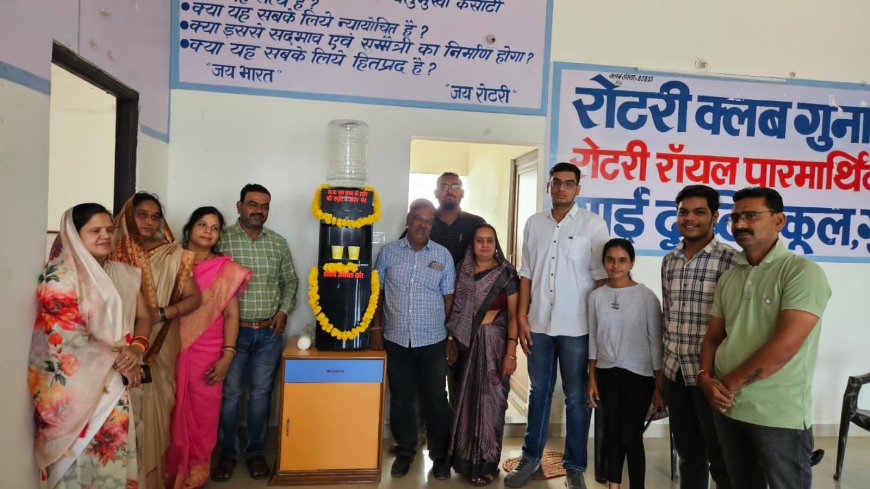 राठौर परिवार ने दिया साईंदृष्टि स्कूल को वाटर कूलर