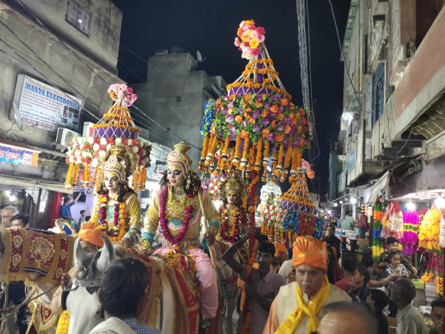 श्री सीताराम विवाह महा महोत्सव के तहत शहर में निकली राम बारात