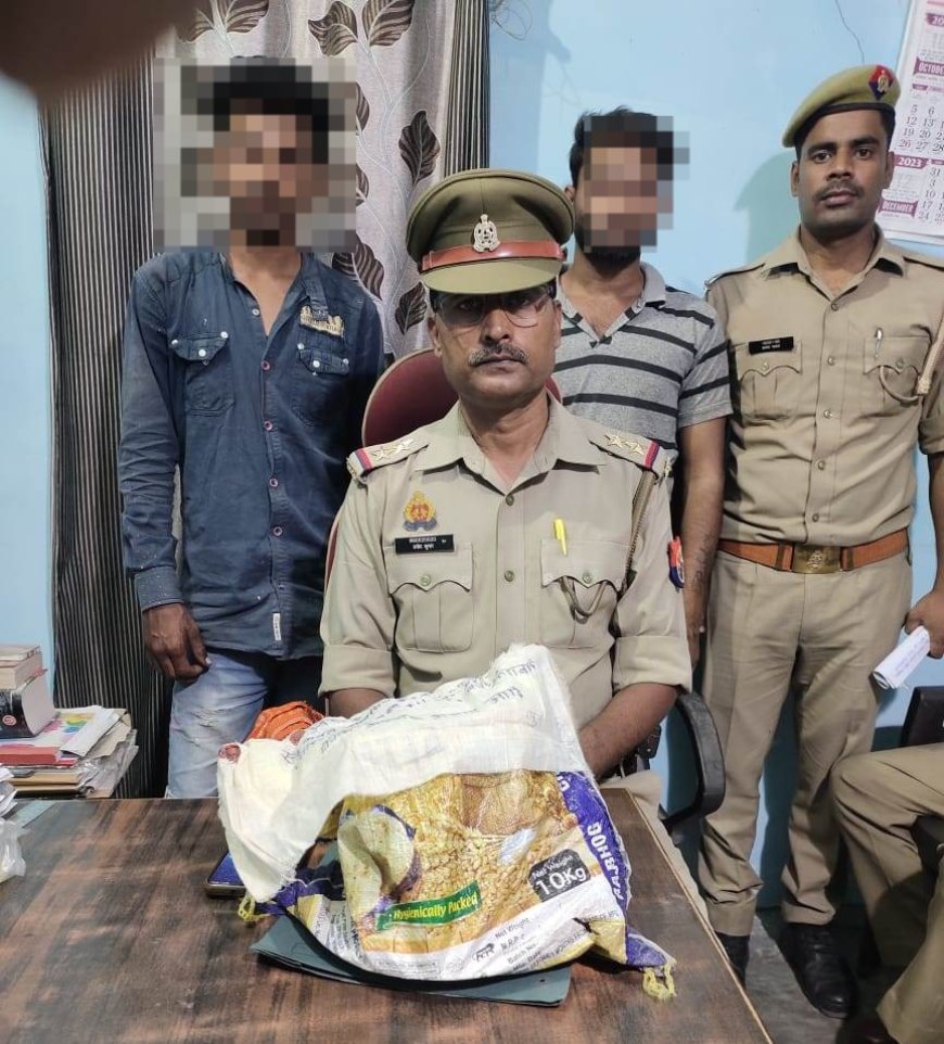 पुलिस द्वारा छ:घंटे के अन्दर मंदिर के आश्रम से चोरी की घटना का सफल अनावरण करते हुए दो चोरों को किया गिरफ्तार