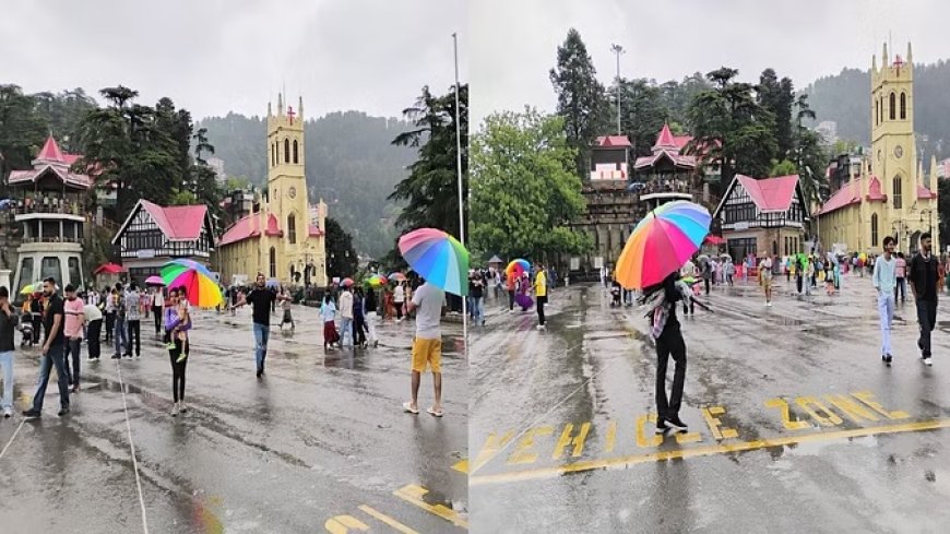 शिमला में झमाझम बारिश, आज आठ जिलों के लिए ऑरेंज अलर्ट