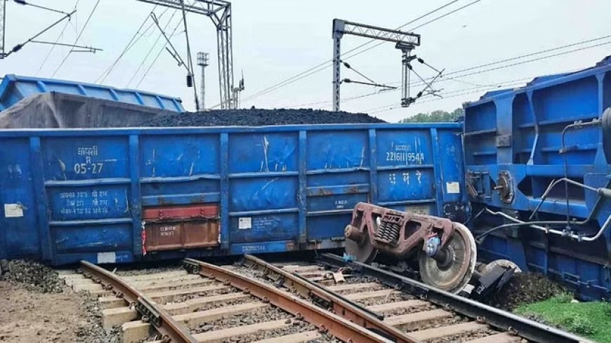 शहडोल स्टेशन यार्ड के पास मालगाड़ी के चार डिब्बे पलटे, कोयला लेकर राजस्थान जा रही थी ट्रेन