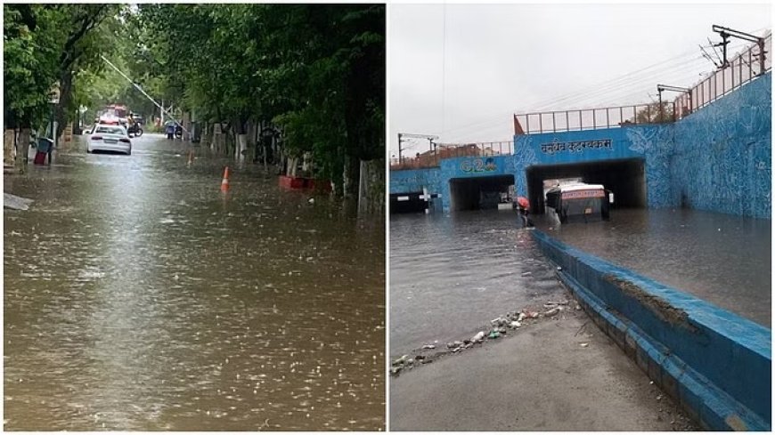 बारिश से लगा दिल्ली की रफ्तार पर ब्रेक, प्रगति मैदान टनल में भरा पानी