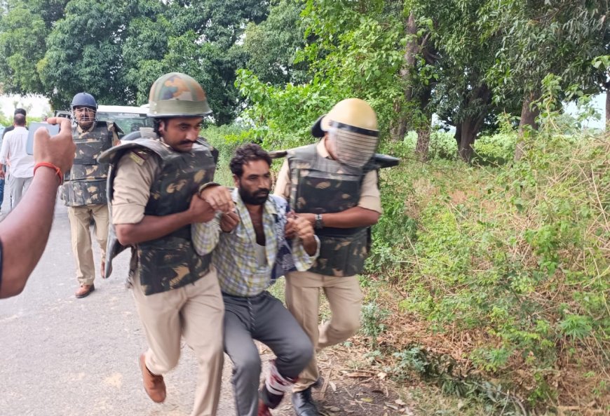 खेमपुर हत्याकांड में दो आरोपी पुलिस मुठभेड़ मे गिरफ्तार ,दोनों के पैर में लगी गोली