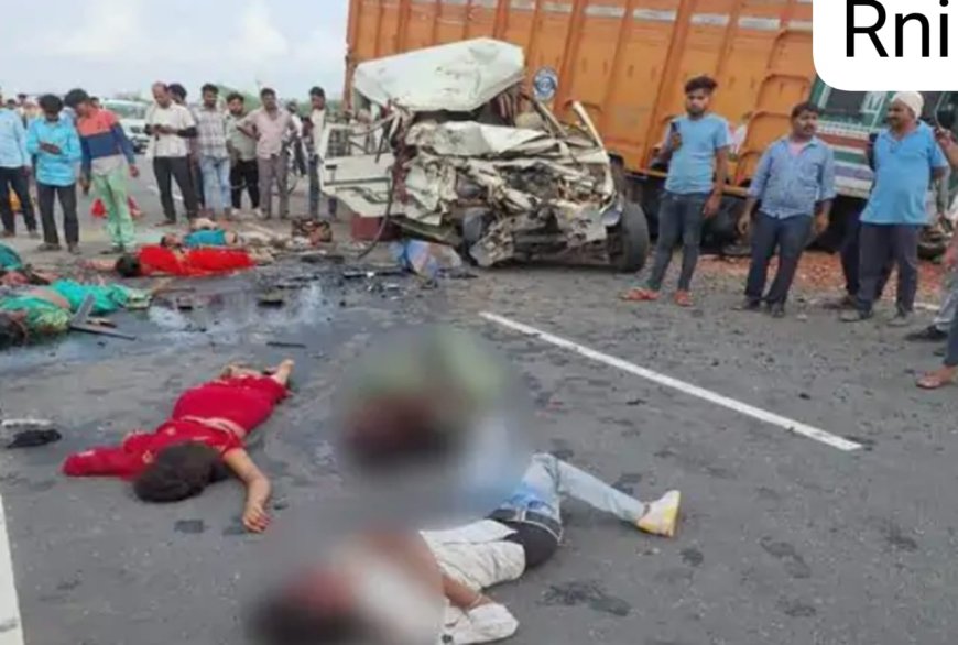 राजस्थान के करौली जिले में हुआ बड़ा हादसा ट्रक-कार में आमने-सामने की भिड़ंत, 9 लोगों की मौत सभी मृतक श्योपुर जिले के रहने वाले
