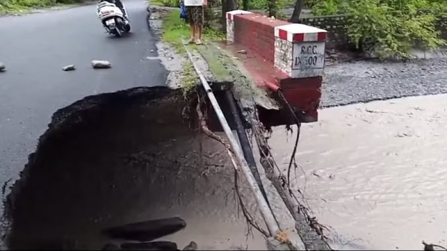 कभी भी ढह सकता है हल्द्वानी-देहरादून हाईवे पर बना पुल, दोनों पिलर हुए क्षतिग्रस्त