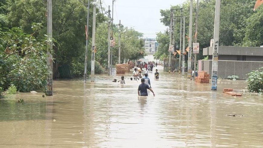 बवाना में मुनक नहर टूटने से सड़कों, गलियों, घरों में कई फीट तक पानी; बिजली आपूर्ति भी ठप