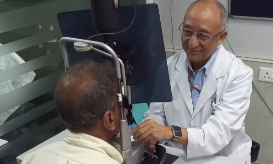 AIIMS ophthalmologist Dr. Titiyal examined the eyes