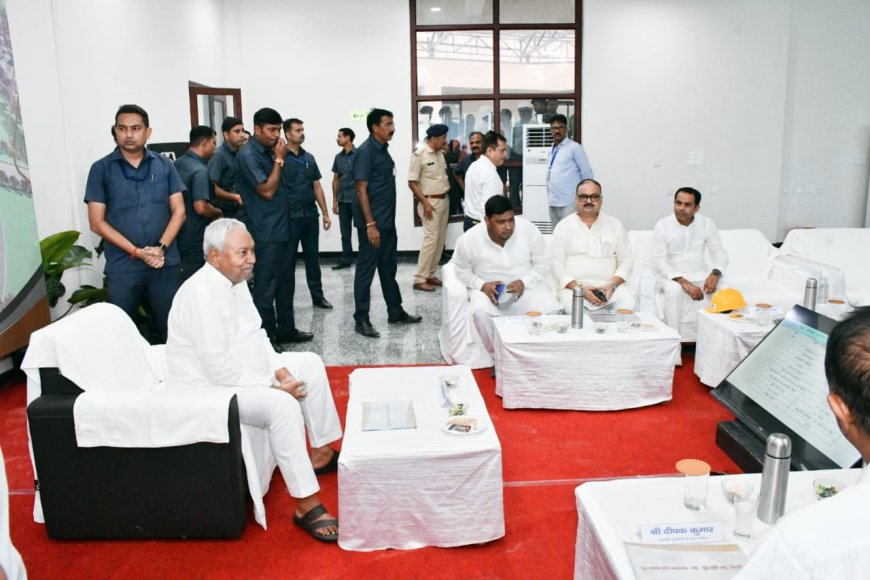 मुख्यमंत्री ने वैशाली में निर्माणाधीन बुद्ध सम्यक दर्शन संग्रहालय-सह-बुद्ध स्मृति स्तूप का किया निरीक्षण, तेजी से निर्माण कार्य पूर्ण करने का दिया निर्देश