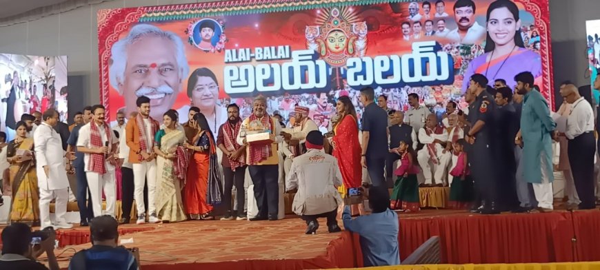 BJP's Gudur felicitated by Governer Dattatreya at ‘Alai Balai’ programme