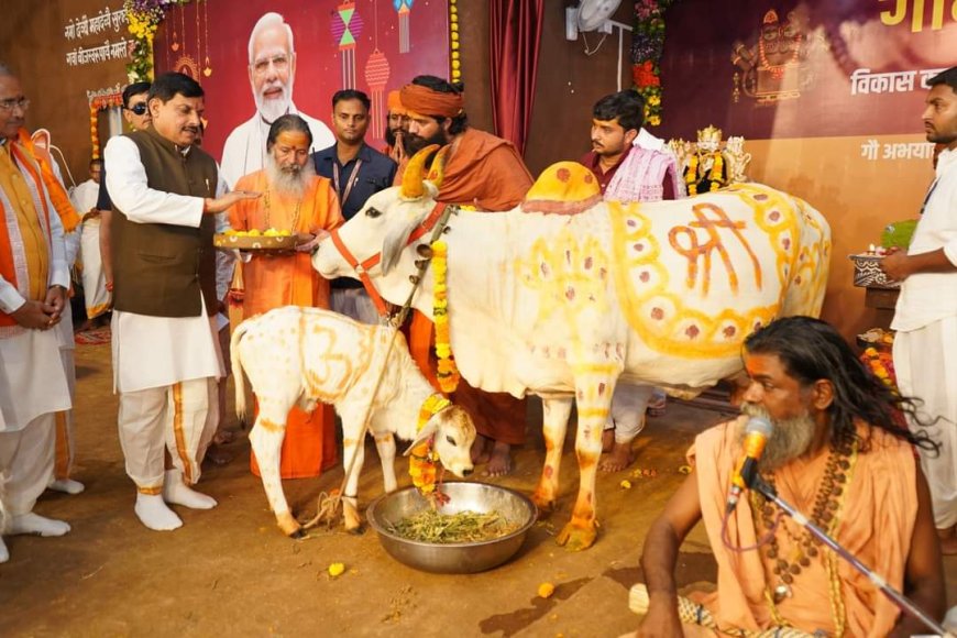 मुख्यमंत्री डॉ. मोहन यादव ने सुसनेर में गोवर्धन पूजा के दौरान वेडलक्षणा गौ-संवर्धन केंद्र का किया शुभारंभ