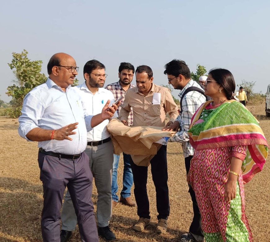 कलेक्टर द्वारा मेडिकल कॉलेज के लिए बिलोनिया एवं हरिपुर में उपलब्ध भूमि का किया निरीक्षण