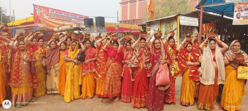 SRI SITARAM VIVAH MAHOTSAV SHOBHAYATRA RECEIVED AT ARA WITH RELIGIOUS FERVOUR