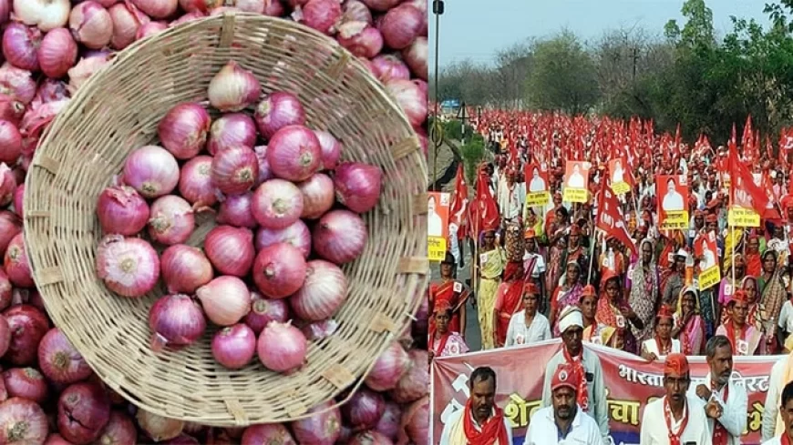 किसानों के प्रदर्शन के बाद शुरू हुई प्याज की नीलामी, कल पानी की टंकी पर चढ़कर जताया था विरोध